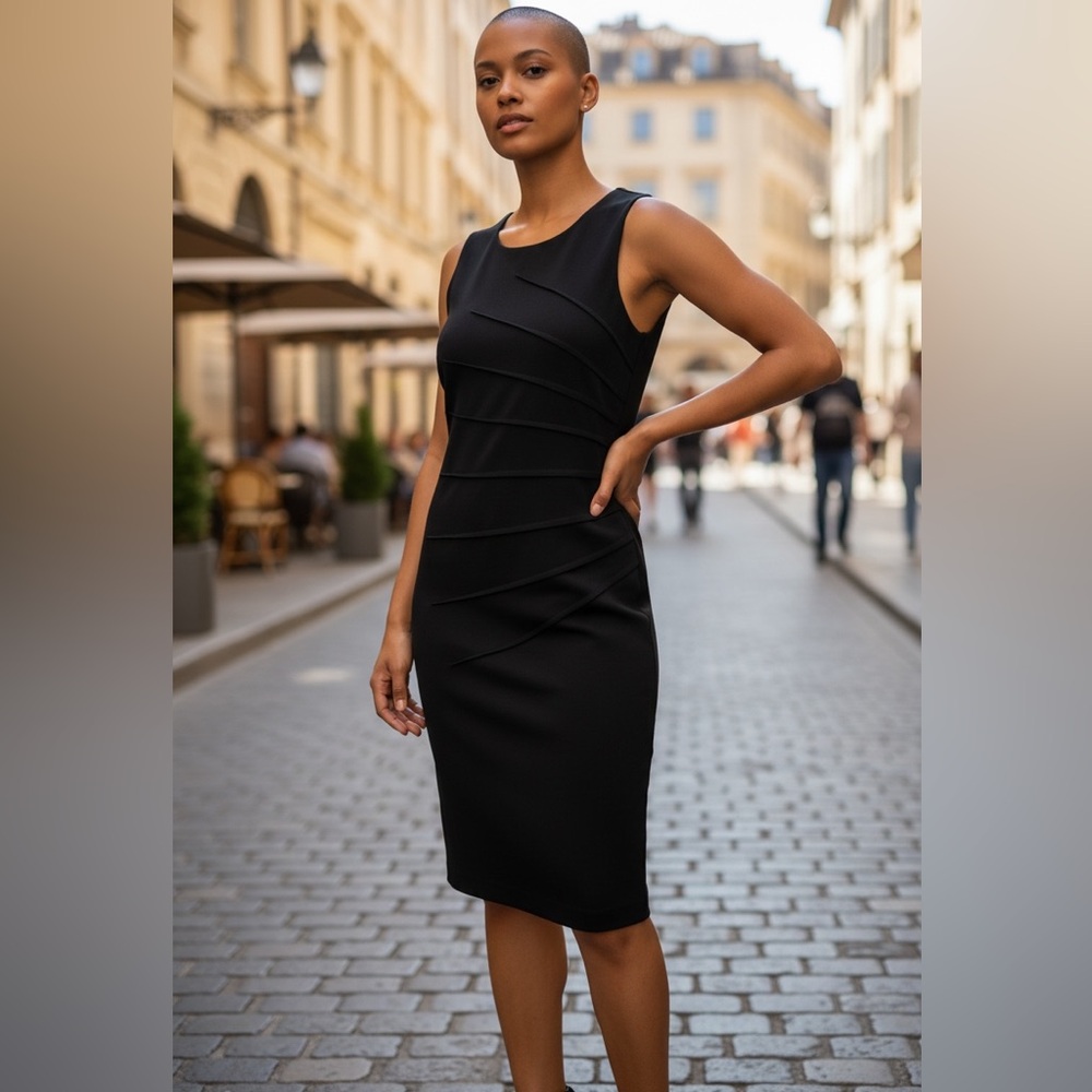 Calvin Klein Elegant Black Sleeveless Dress size 10